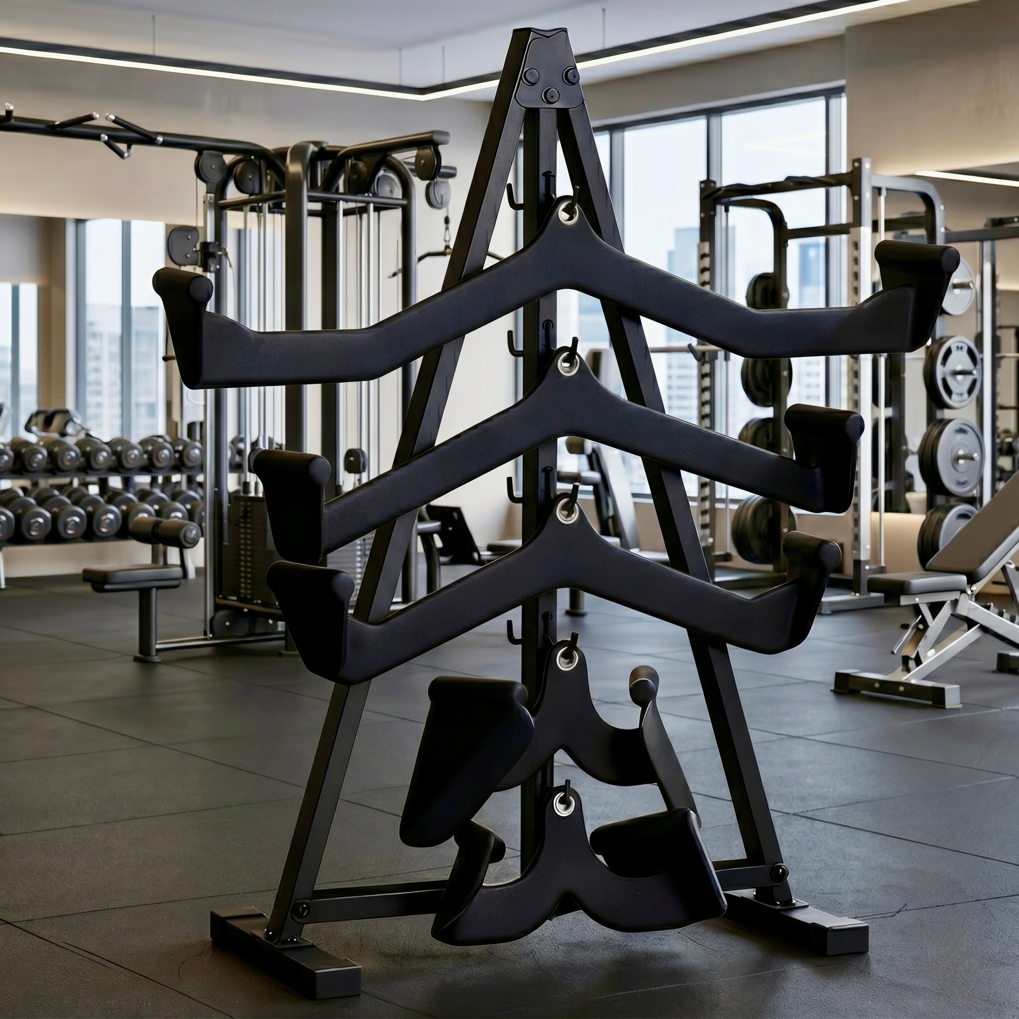 Gymbandit ErgoPro Komplett-Set: 5 Ergonomische Zuggriffe inkl. Studio-Rack